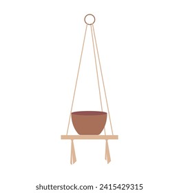 pot set with rope hanger plant