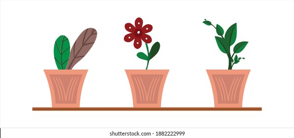 Pot set vector illustration eps 10 
