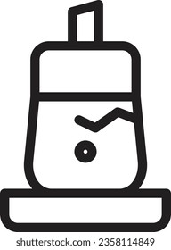 Pot Shaker Sugar Outline Icon