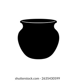 Pot silhouette vector flat illustration design.