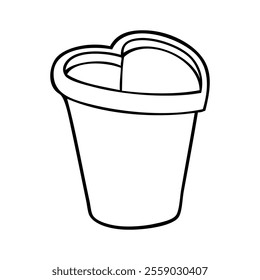 pot sketch vector illustration,isolated on white background,top view