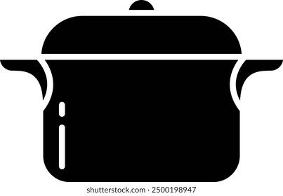 Pot solid glyph vector illustration