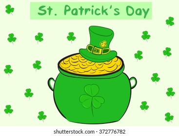 Pot of a St. Patrick's Day