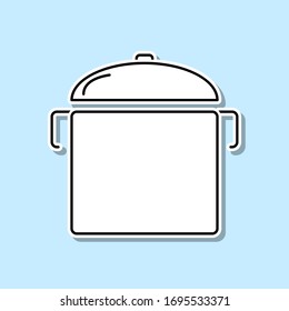 Pot sticker icon. Simple thin line, outline vector of kitchen icons for ui and ux, website or mobile application