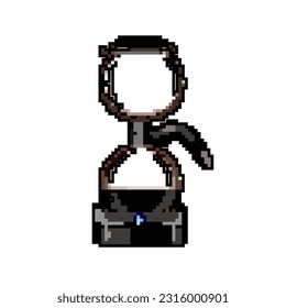 pot syphon coffee maker game pixel art retro vector. bit pot syphon coffee maker. old vintage illustration