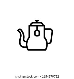 
Pot of tea icon. Line design template. Vector illustration