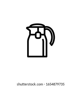 
Pot of tea icon. Line design template. Vector illustration