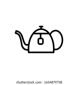 
Teebeutel-Ikone. Liniendesign-Vorlage. Vektorillustration