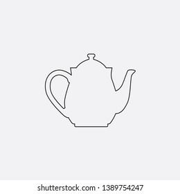 pot tea icon sign signifier vector