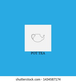 pot tea icon sign signifier vector