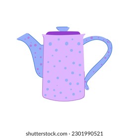 pot teapot ceramic cartoon. drink beverage, porcelain kettle pot teapot ceramic sign. isolated symbol vector illustration