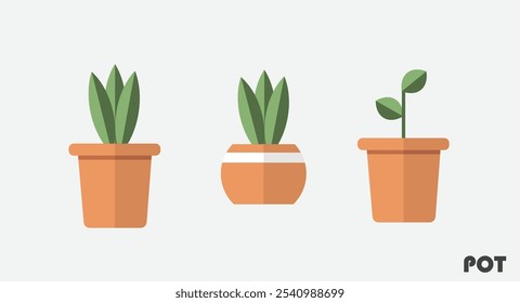 POT VECTOR ART DESIGN ON WHITE BACKGROUND.