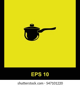 Pot vector black icon. Isolated illustration. Business picture.