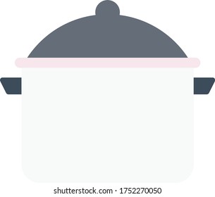 pot vector flat color icon 