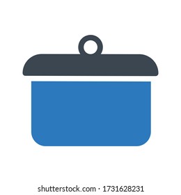 pot vector glyph color icon 