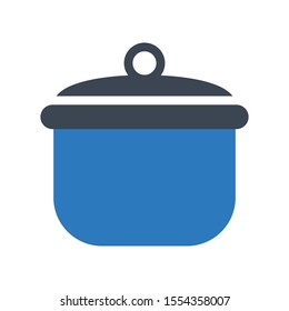 pot vector glyph colour icon