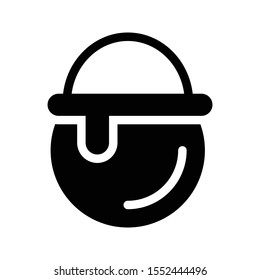 pot vector glyph flat icon