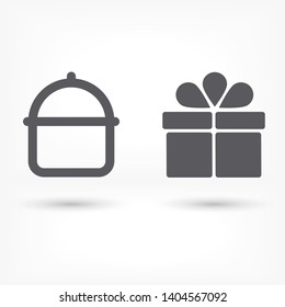 Pot Vector icon .  Illustration design