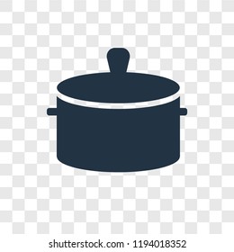 Pot vector icon isolated on transparent background, Pot transparency logo concept
