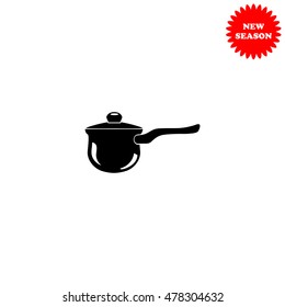 Pot vector icon isolated on white background.