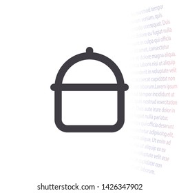 Pot Vector icon . Lorem Ipsum Illustration design