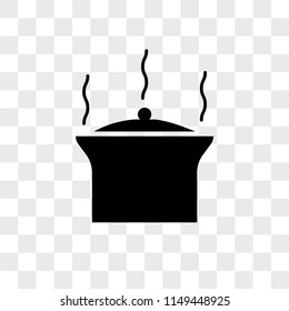 Pot vector icon on transparent background, Pot icon