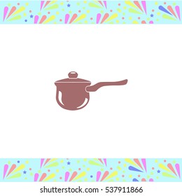 Pot vector icon on white background. Isolated illustration. Business picture.