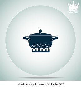 Pot  vector illustration.