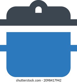 Vektorgrafik zum Topf einzeln auf transparentem Hintergrund. glyph-Vektorsymbole für Konzept- oder Web-Grafiken.