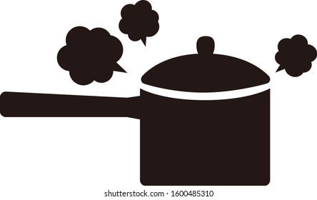 Pot vector illustration . Kitchen supplies