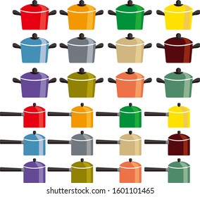 Pot vector illustration . Kitchen supplies