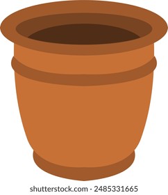 Pot vector illustration. Plant pot image or clip art.