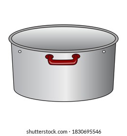 pot vector illustration,isolated on white background for education,top view