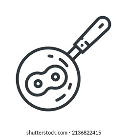 Icono de línea vectorial pot aislado en fondo transparente blanco. Símbolo del aparato de cocina.