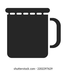 Icono de contorno vectorial de la olla. Muñeca de ilustración vectorial sobre fondo blanco. Icono de ilustración de contorno aislado del plato.
