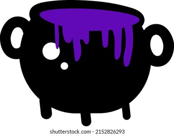 Pot vector with purple color 