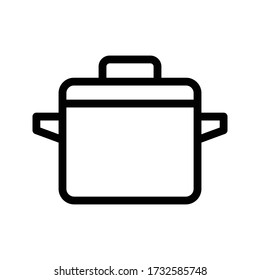 pot vector thin line icon 