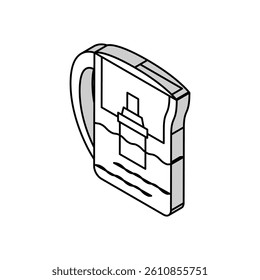 pot water filter isometric icon vector. pot water filter sign. isolated symbol illustration