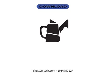 Pot water icon or logo high resolution