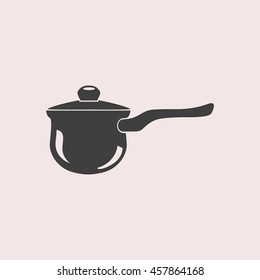 Pot web icon. Isolated illustration