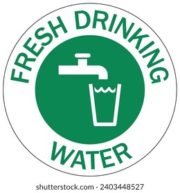agua potable, señales y etiquetas de agua potable