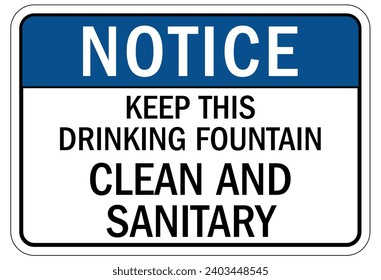 potable water, fresh drinking water sign and labels