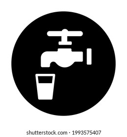 Potable water icon isolated vector illustration. High quality black style vector icon