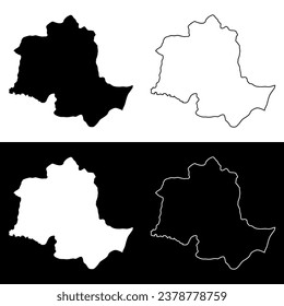 Potaro Siparuni region map, administrative division of Guyana. Vector illustration.