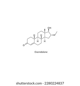 Carrenoato de potasio estructura molecular esquelética plana Antagonista del receptor Androgen utilizado en la insuficiencia cardiaca, tratamiento de edema. Ilustración vectorial.