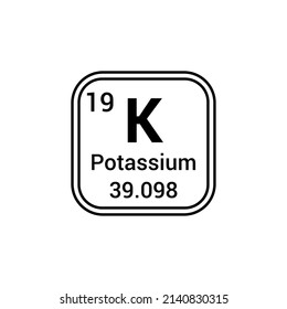 Potassium Chemical Element Periodic Table Stock Vector (Royalty Free ...