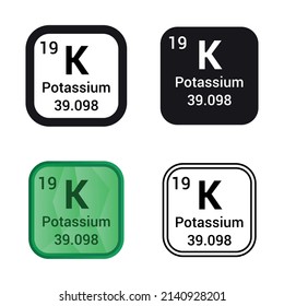 Potassium Chemical Element Periodic Table Stock Vector (royalty Free 