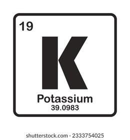 Potassium element icon vector illustration symbol design