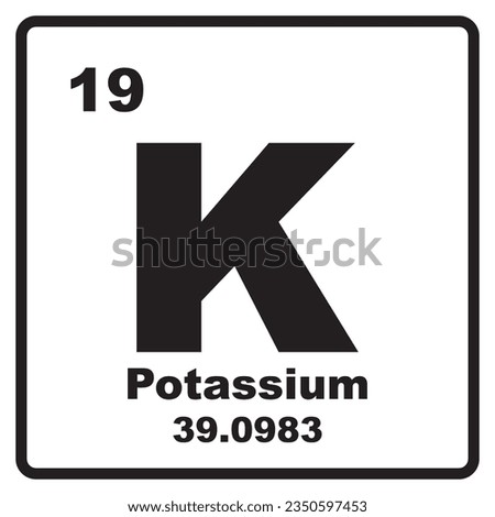 Potassium element icon vector illustration symbol design Stock foto © 