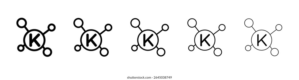 Potassium icon filled flat sign concept for web design.